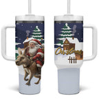Kangaroo Australia Christmas Tumbler With Handle Xmas Pattern
