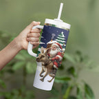 Kangaroo Australia Christmas Tumbler With Handle Xmas Pattern