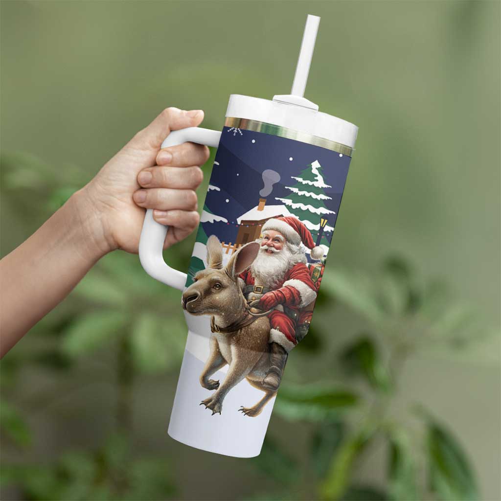 Kangaroo Australia Christmas Tumbler With Handle Xmas Pattern