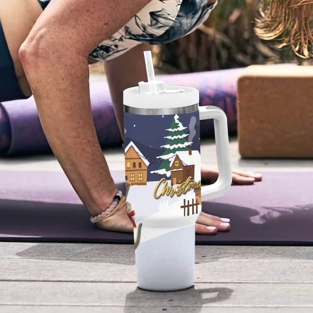 Kangaroo Australia Christmas Tumbler With Handle Xmas Pattern