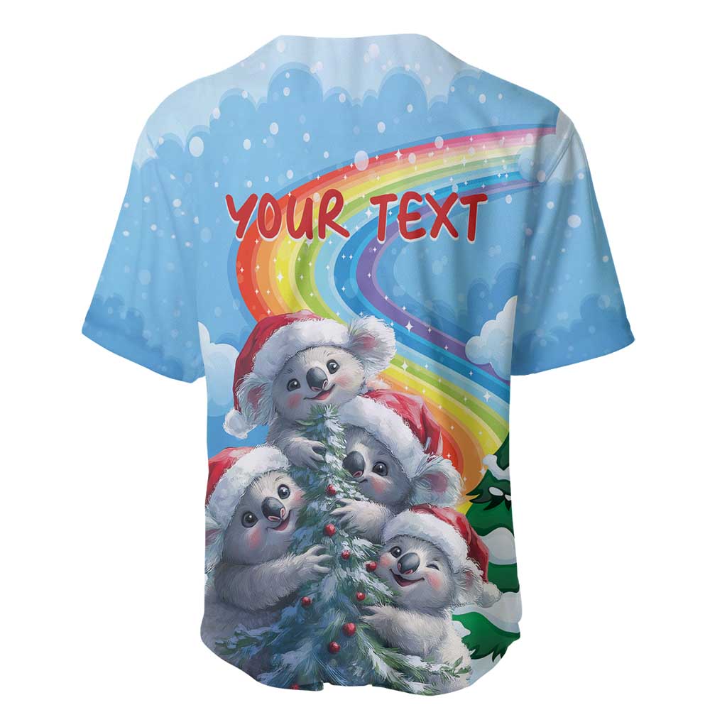 Personalised Australia Koala Christmas Baseball Jersey Santa Claus Ho Ho Ho
