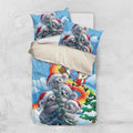 Australia Koala Christmas Bedding Set Santa Claus Ho Ho Ho