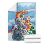 Australia Koala Christmas Blanket Santa Claus Ho Ho Ho