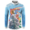 Personalised Australia Koala Christmas Button Sweatshirt Santa Claus Ho Ho Ho
