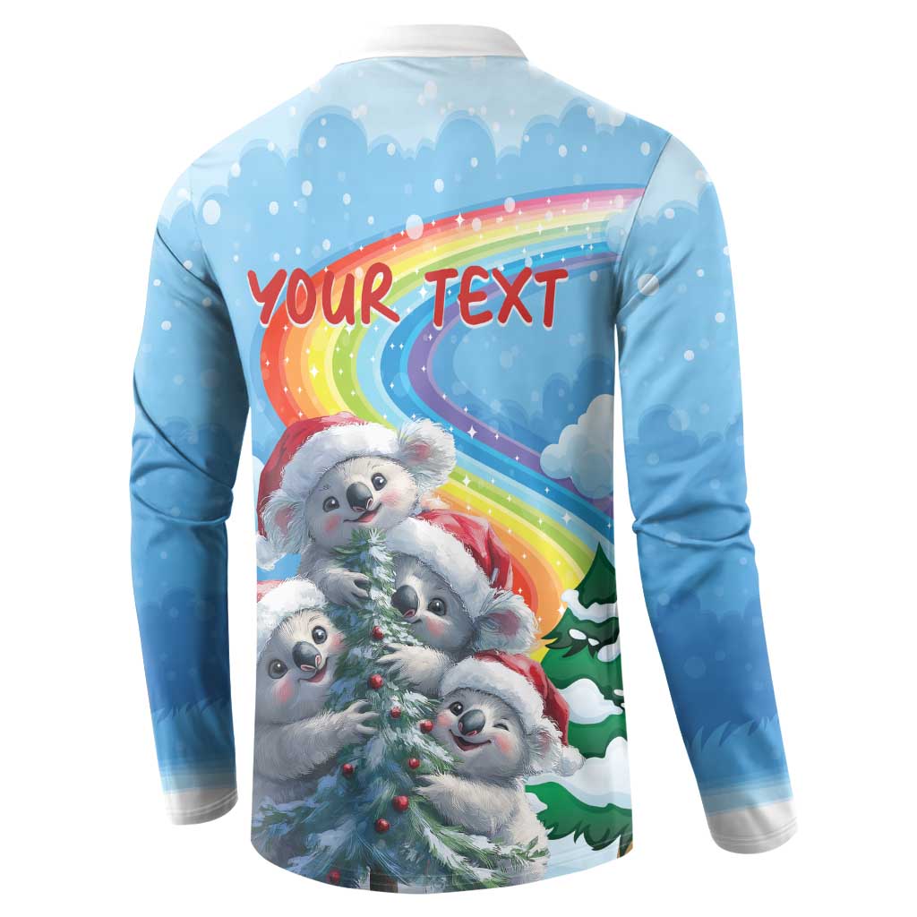 Personalised Australia Koala Christmas Button Sweatshirt Santa Claus Ho Ho Ho