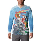 Personalised Australia Koala Christmas Button Sweatshirt Santa Claus Ho Ho Ho