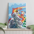 Australia Koala Christmas Canvas Wall Art Santa Claus Ho Ho Ho