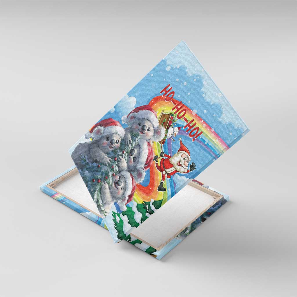 Australia Koala Christmas Canvas Wall Art Santa Claus Ho Ho Ho