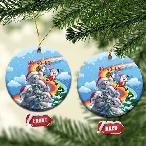 Australia Koala Christmas Ceramic Ornament Santa Claus Ho Ho Ho