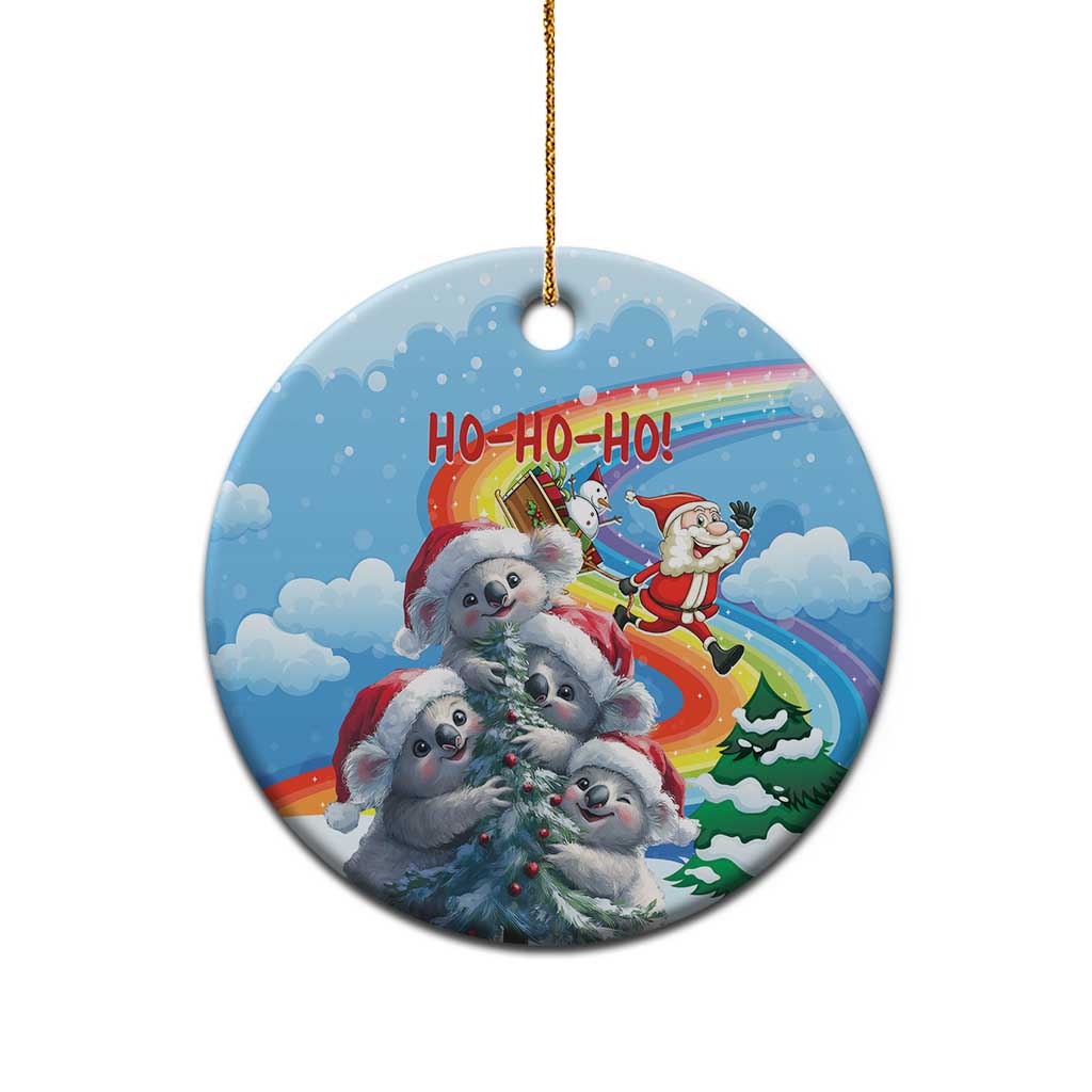 Australia Koala Christmas Ceramic Ornament Santa Claus Ho Ho Ho