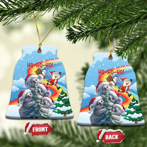 Australia Koala Christmas Ceramic Ornament Santa Claus Ho Ho Ho