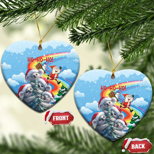 Australia Koala Christmas Ceramic Ornament Santa Claus Ho Ho Ho
