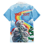 Personalised Australia Koala Christmas Family Matching Long Sleeve Bodycon Dress and Hawaiian Shirt Santa Claus Ho Ho Ho