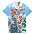 Personalised Australia Koala Christmas Family Matching Off The Shoulder Long Sleeve Dress and Hawaiian Shirt Santa Claus Ho Ho Ho