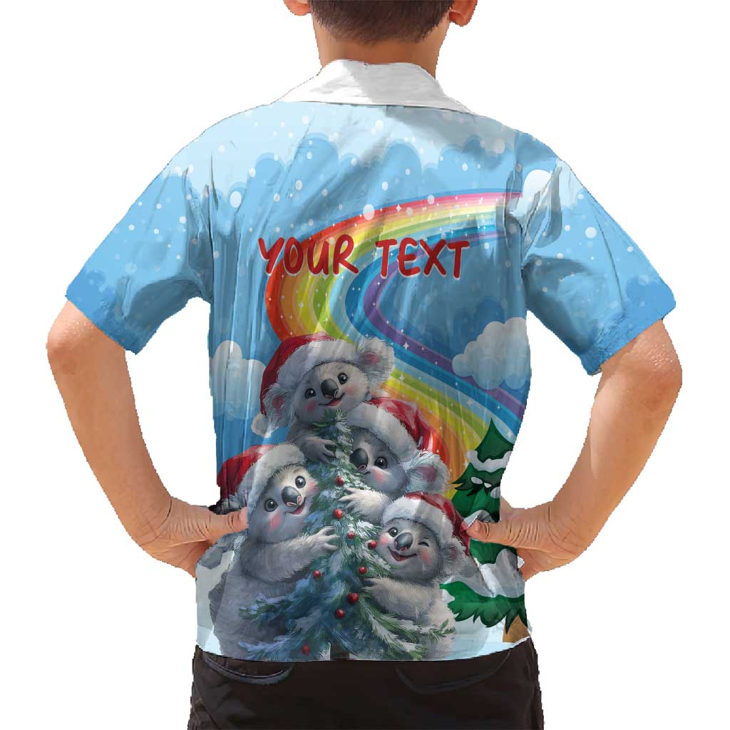 Personalised Australia Koala Christmas Family Matching Tank Maxi Dress and Hawaiian Shirt Santa Claus Ho Ho Ho