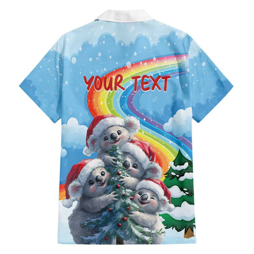 Personalised Australia Koala Christmas Family Matching Tank Maxi Dress and Hawaiian Shirt Santa Claus Ho Ho Ho