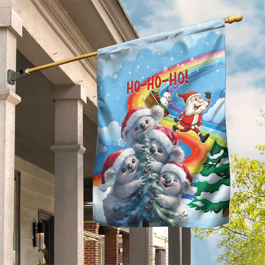 Australia Koala Christmas Garden Flag Santa Claus Ho Ho Ho