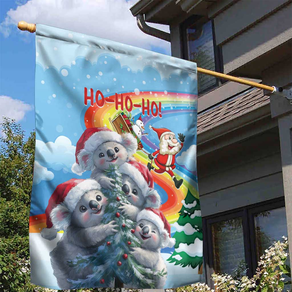 Australia Koala Christmas Garden Flag Santa Claus Ho Ho Ho