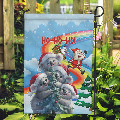 Australia Koala Christmas Garden Flag Santa Claus Ho Ho Ho