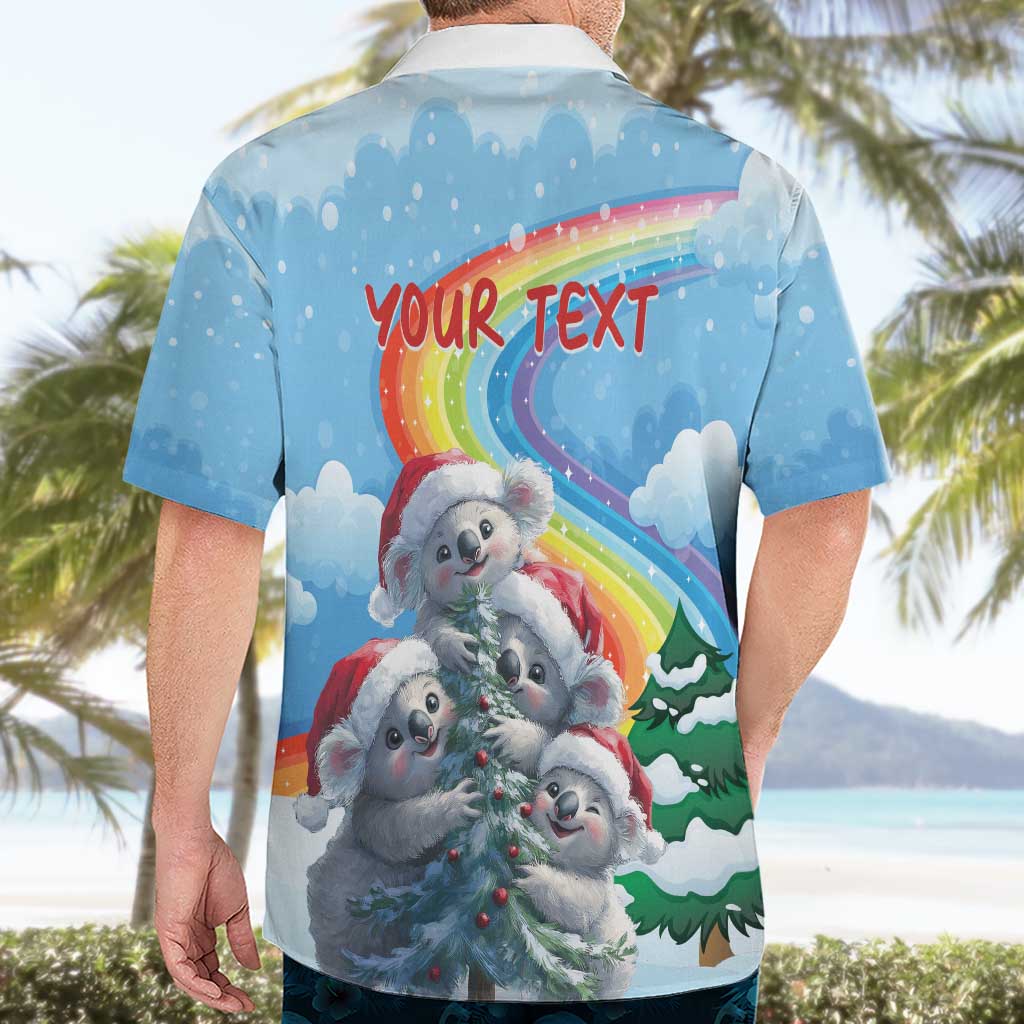 Personalised Australia Koala Christmas Hawaiian Shirt Santa Claus Ho Ho Ho