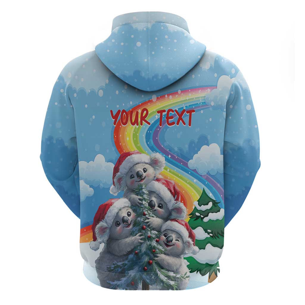 Personalised Australia Koala Christmas Hoodie Santa Claus Ho Ho Ho