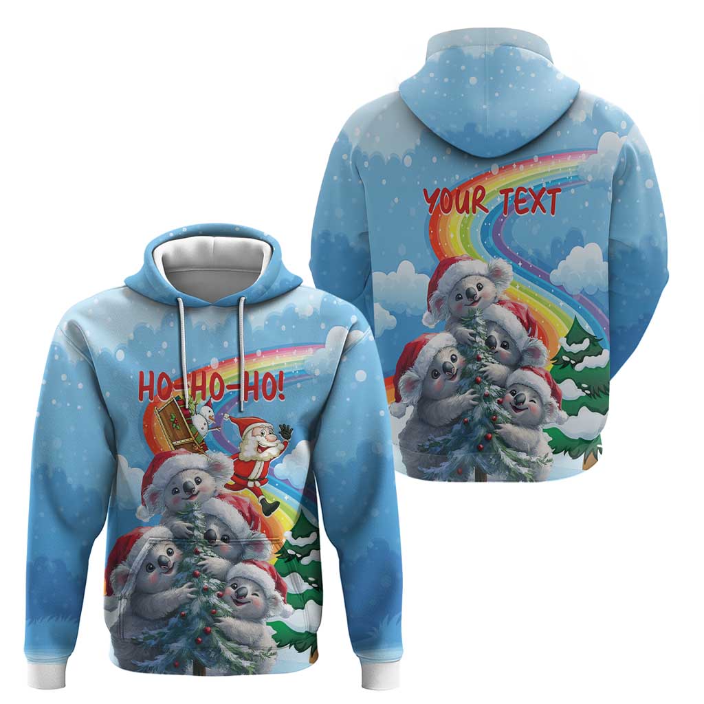 Personalised Australia Koala Christmas Hoodie Santa Claus Ho Ho Ho