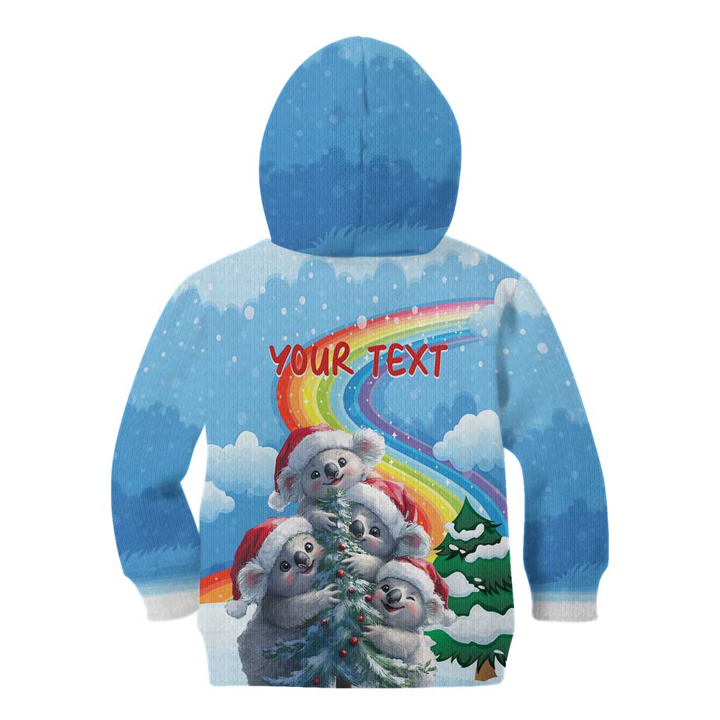 Personalised Australia Koala Christmas Kid Hoodie Santa Claus Ho Ho Ho