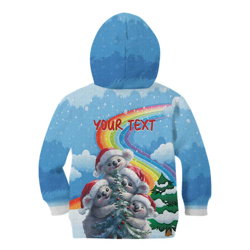 Personalised Australia Koala Christmas Kid Hoodie Santa Claus Ho Ho Ho