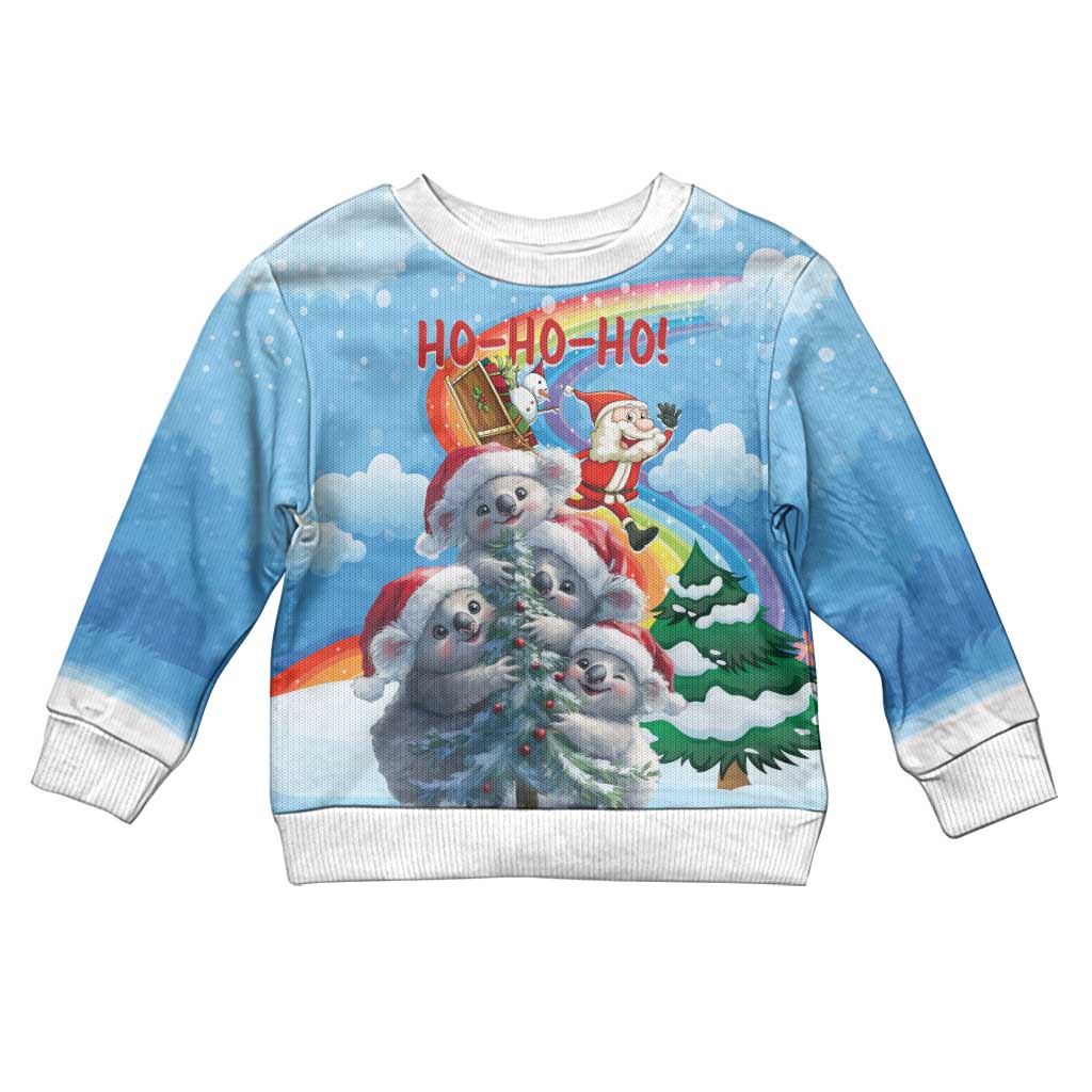 Australia Koala Christmas Kid Ugly Christmas Sweater Santa Claus Ho Ho Ho