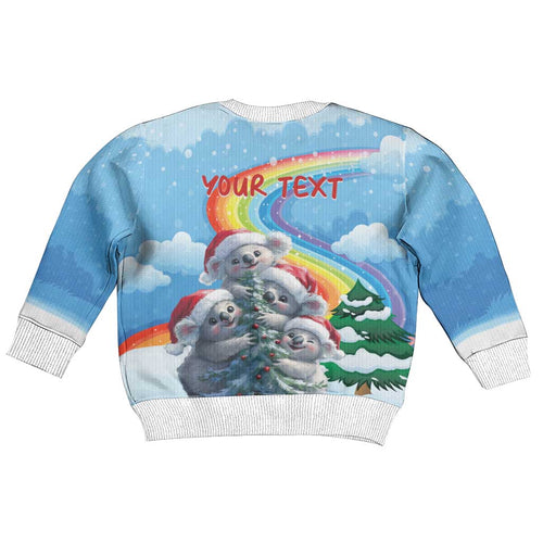 Australia Koala Christmas Kid Ugly Christmas Sweater Santa Claus Ho Ho Ho
