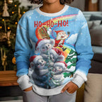 Australia Koala Christmas Kid Ugly Christmas Sweater Santa Claus Ho Ho Ho
