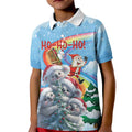 Personalised Australia Koala Christmas Kid Polo Shirt Santa Claus Ho Ho Ho