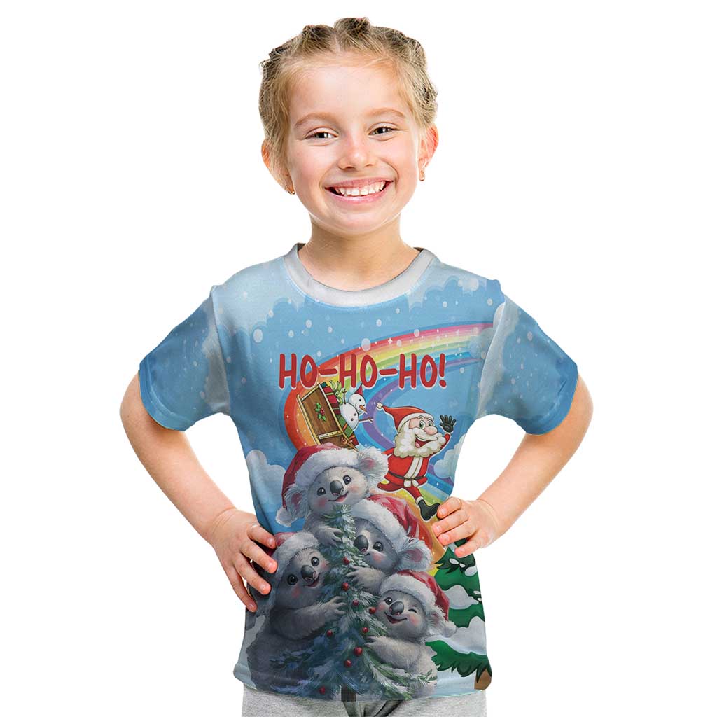 Personalised Australia Koala Christmas Kid T Shirt Santa Claus Ho Ho Ho