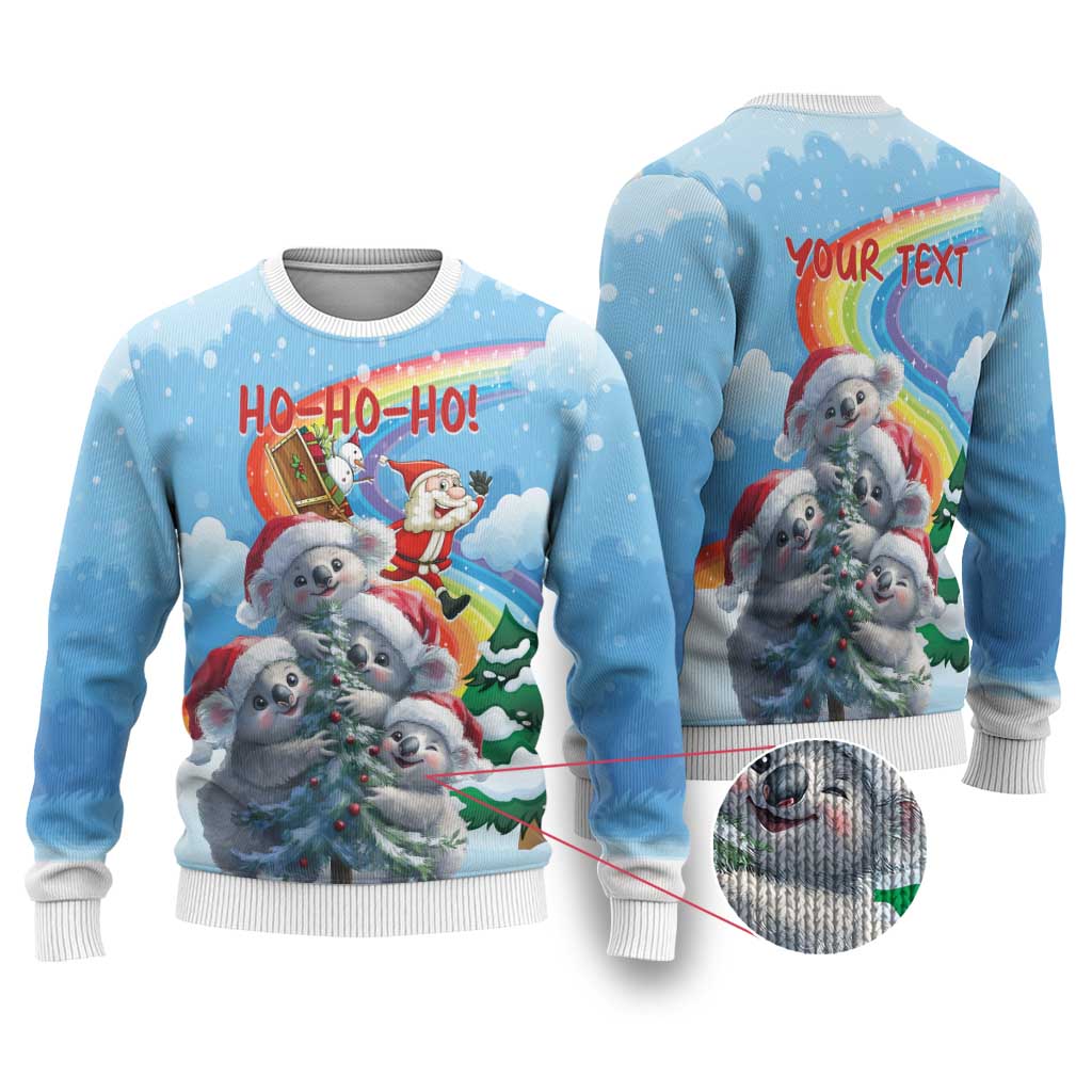 Australia Koala Christmas Ugly Christmas Sweater Santa Claus Ho Ho Ho