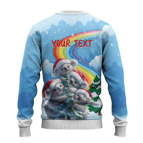 Australia Koala Christmas Ugly Christmas Sweater Santa Claus Ho Ho Ho