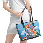 Australia Koala Christmas Leather Tote Bag Santa Claus Ho Ho Ho