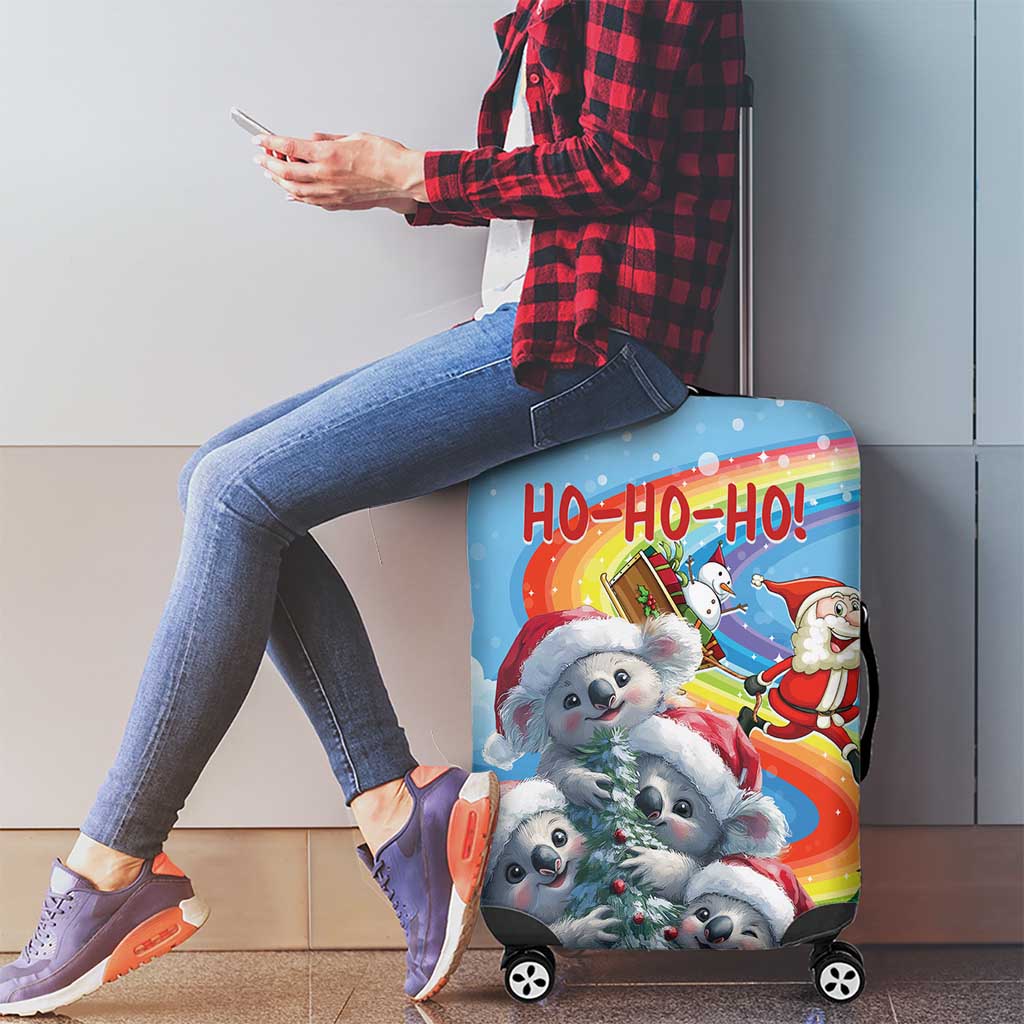 Australia Koala Christmas Luggage Cover Santa Claus Ho Ho Ho
