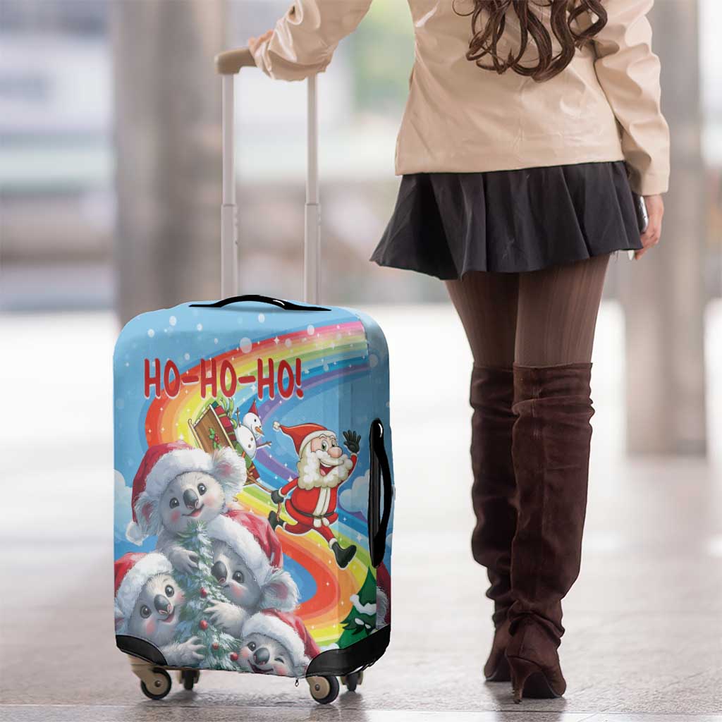 Australia Koala Christmas Luggage Cover Santa Claus Ho Ho Ho