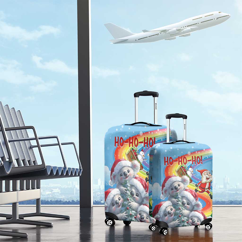 Australia Koala Christmas Luggage Cover Santa Claus Ho Ho Ho