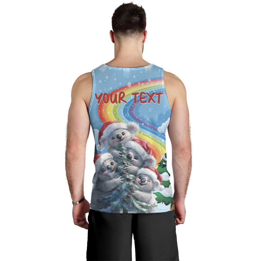 Personalised Australia Koala Christmas Men Tank Top Santa Claus Ho Ho Ho