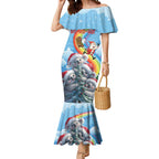 Personalised Australia Koala Christmas Mermaid Dress Santa Claus Ho Ho Ho