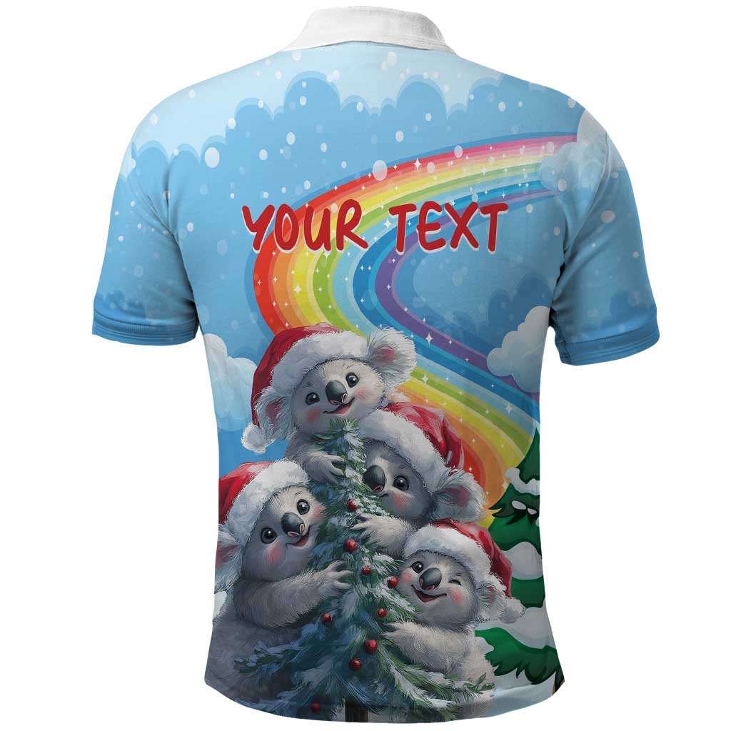 Personalised Australia Koala Christmas Polo Shirt Santa Claus Ho Ho Ho
