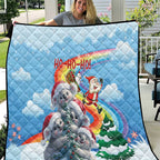 Australia Koala Christmas Quilt Santa Claus Ho Ho Ho