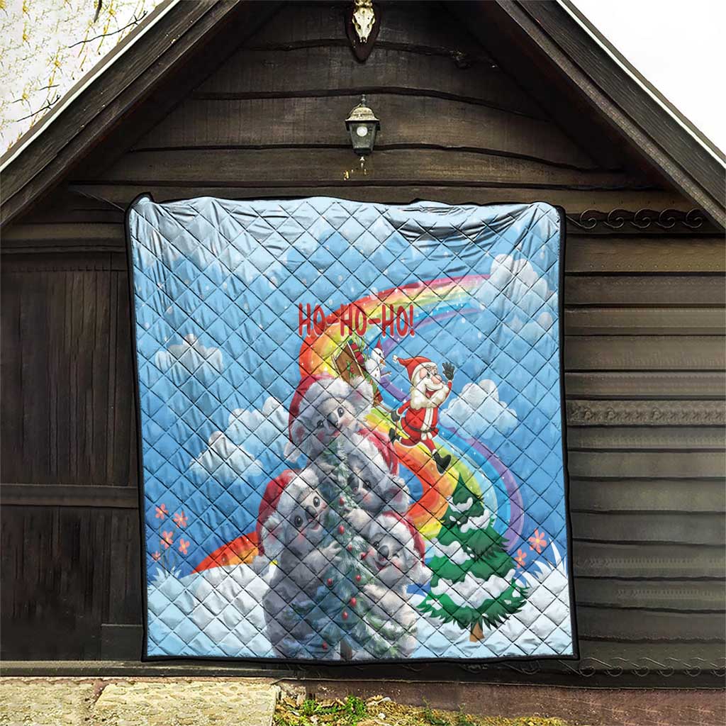Australia Koala Christmas Quilt Santa Claus Ho Ho Ho
