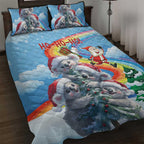 Australia Koala Christmas Quilt Bed Set Santa Claus Ho Ho Ho