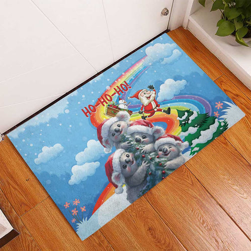 Australia Koala Christmas Rubber Doormat Santa Claus Ho Ho Ho