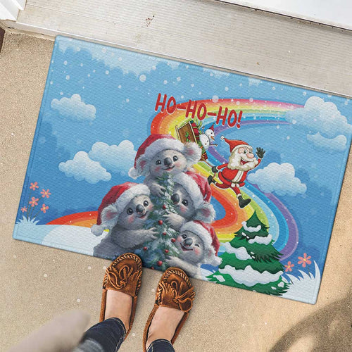 Australia Koala Christmas Rubber Doormat Santa Claus Ho Ho Ho