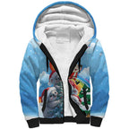 Personalised Australia Koala Christmas Sherpa Hoodie Santa Claus Ho Ho Ho