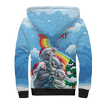 Personalised Australia Koala Christmas Sherpa Hoodie Santa Claus Ho Ho Ho