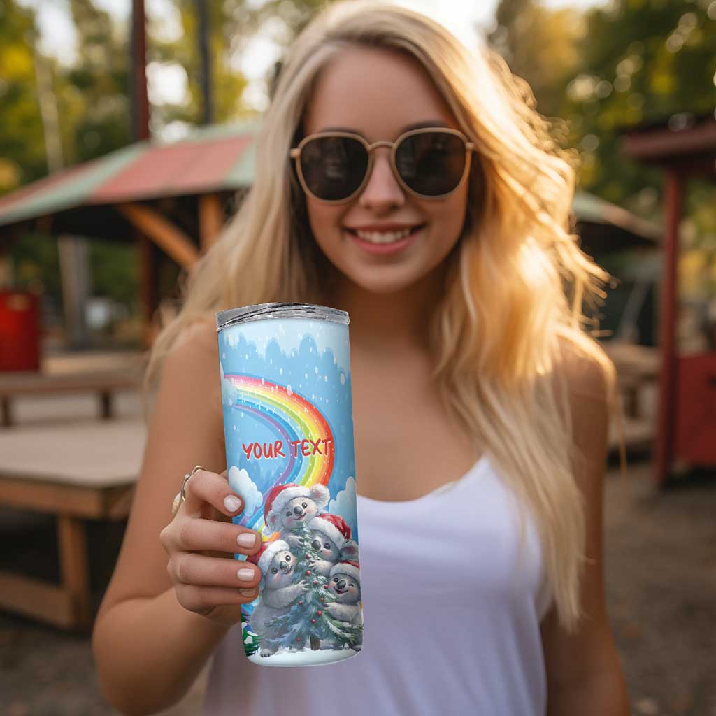 Personalised Australia Koala Christmas Skinny Tumbler Santa Claus Ho Ho Ho